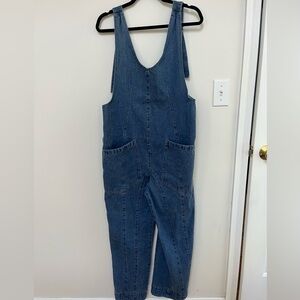 Denim Overalls with Pockets